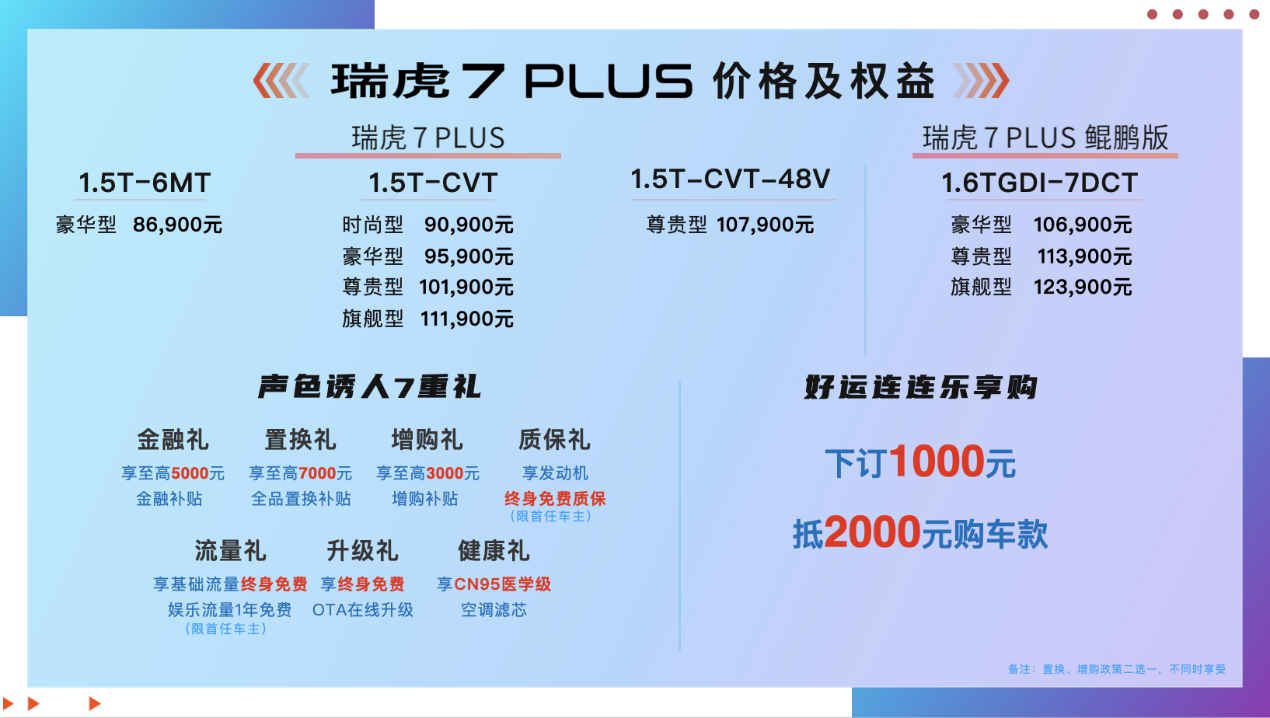 瑞虎7 PLUS携手首席音乐官袁娅维劲擎上市 售价8.69万-12.39万元