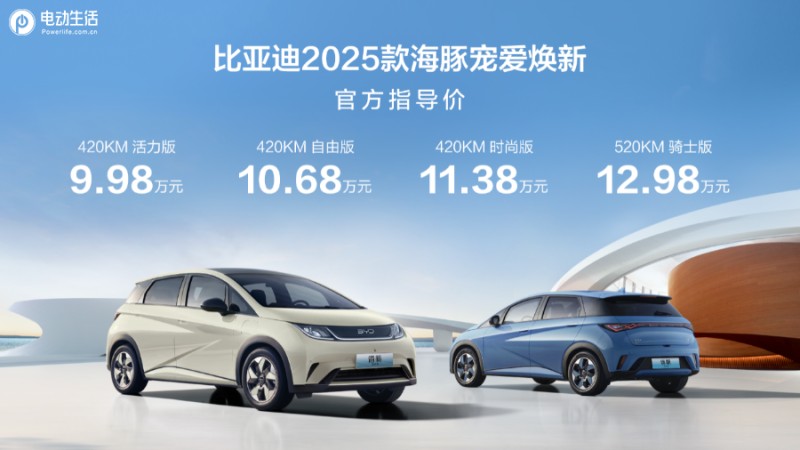 第70万辆下线/增配更超值25款海豚上市售9.98万起