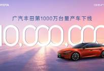 广汽丰田累计产量突破1000万台 22年“攒”出千万信任