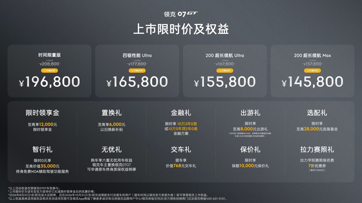 领克07GT上市限时14.58万元起,越级配置直击旅行车市场核心痛点