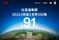 比亚迪位列2026年《财富》世界500强第91位